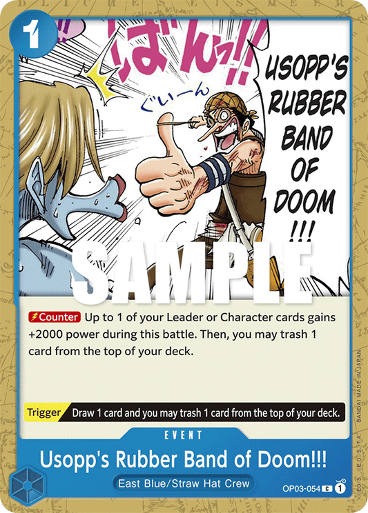 One Piece Card Pillars of Strength Usopp's Rubber Band of Doom!!! OP03-054 C