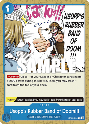 One Piece Card Pillars of Strength Usopp's Rubber Band of Doom!!! OP03-054 C