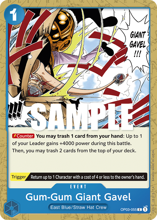 One Piece Card Pillars of Strength Gum-Gum Giant Gavel OP03-055 C