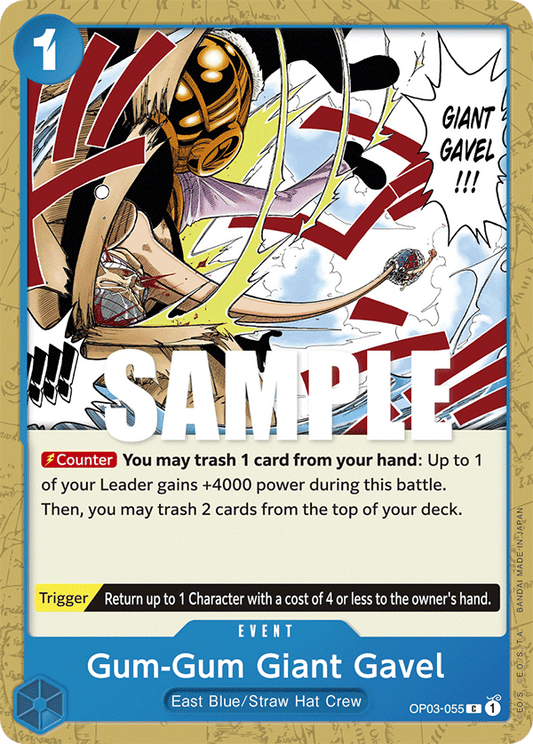 One Piece Card Pillars of Strength Gum-Gum Giant Gavel OP03-055 C