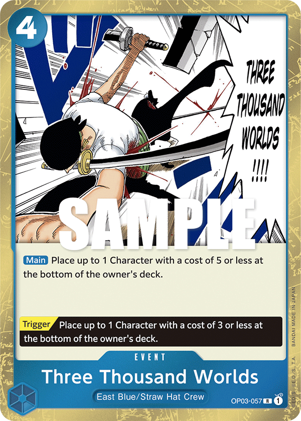 One Piece Card Pillars of Strength Three Thousand Worlds OP03-057 R