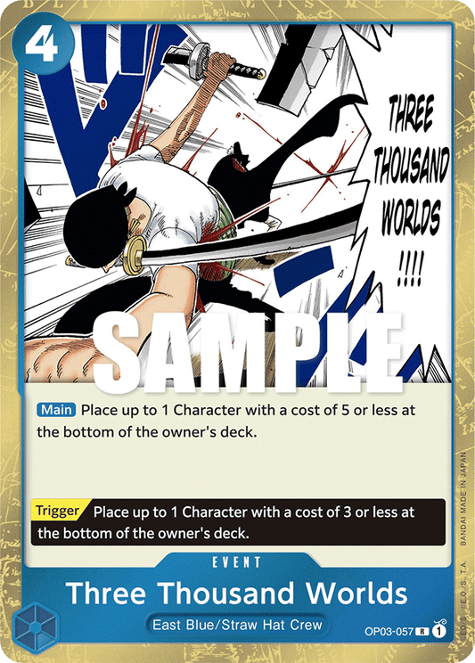 One Piece Card Pillars of Strength Three Thousand Worlds OP03-057 R