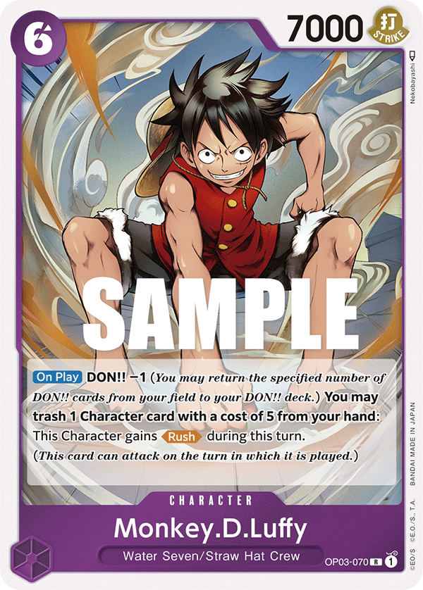 One Piece Card Pillars of Strength Monkey.D.Luffy OP03-070 R