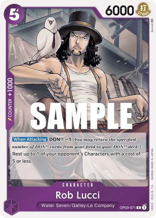 One Piece Card Pillars of Strength Rob Lucci OP03-071 R