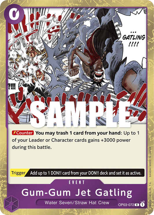 One Piece Card Pillars of Strength Gum-Gum Jet Gatling OP03-072 R