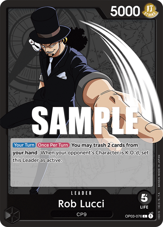 One Piece Card Pillars of Strength Rob Lucci OP03-076 L