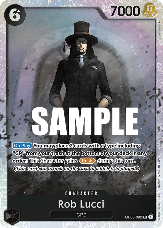 One Piece Card Pillars of Strength Rob Lucci OP03-092 SR