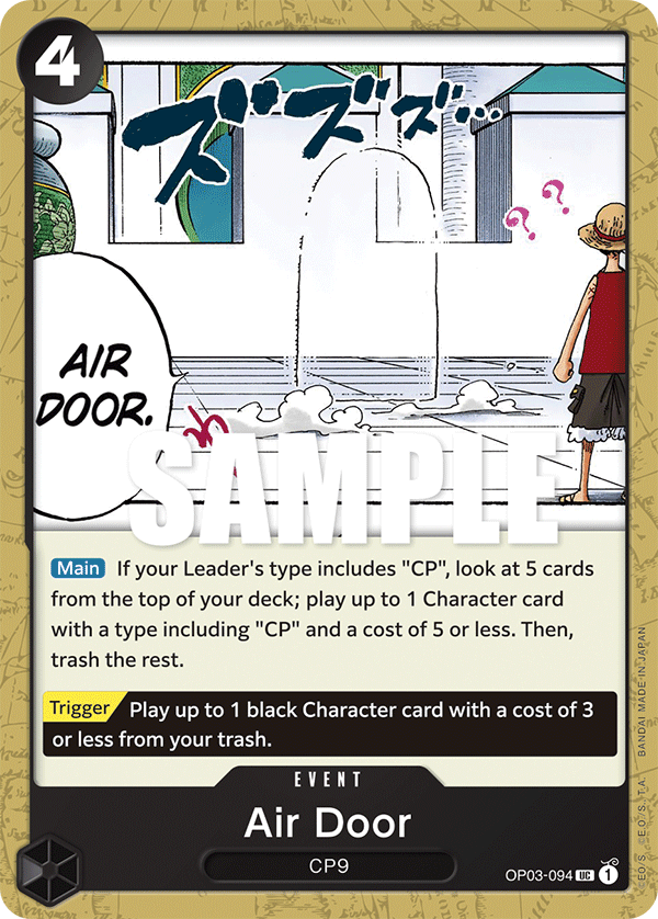 One Piece Card Pillars of Strength Air Door OP03-094 UC