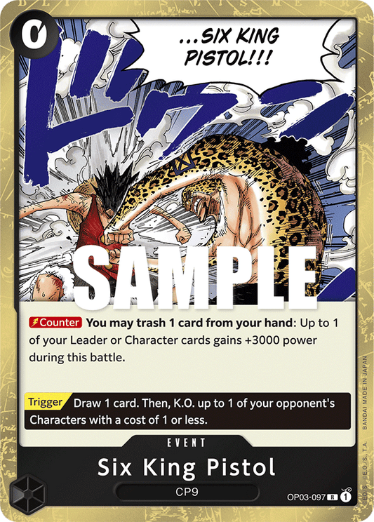 One Piece Card Pillars of Strength Six King Pistol OP03-097 R