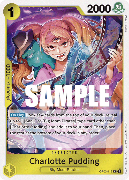 One Piece Card Pillars of Strength Charlotte Pudding OP03-112 R
