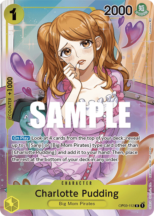 One Piece Card Pillars of Strength Charlotte Pudding Alt Art OP03-112 R
