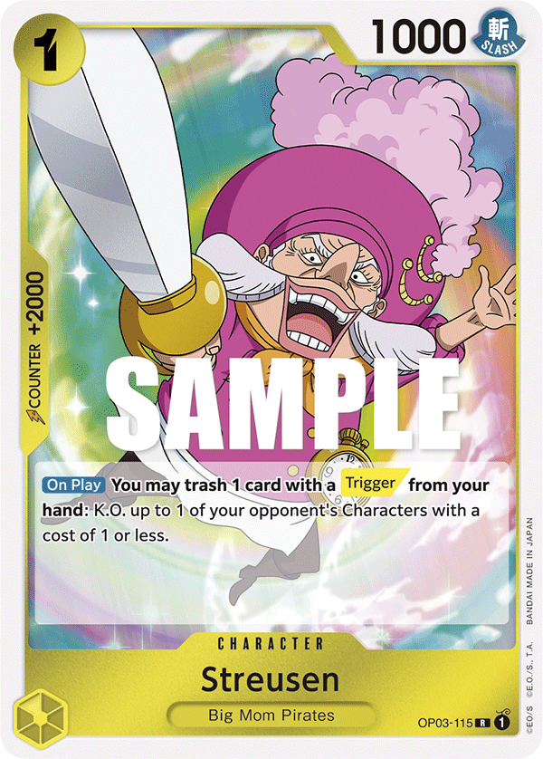 One Piece Card Pillars of Strength Streusen OP03-115 R