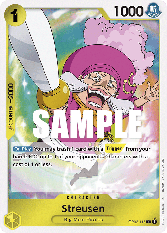 One Piece Card Pillars of Strength Streusen OP03-115 R