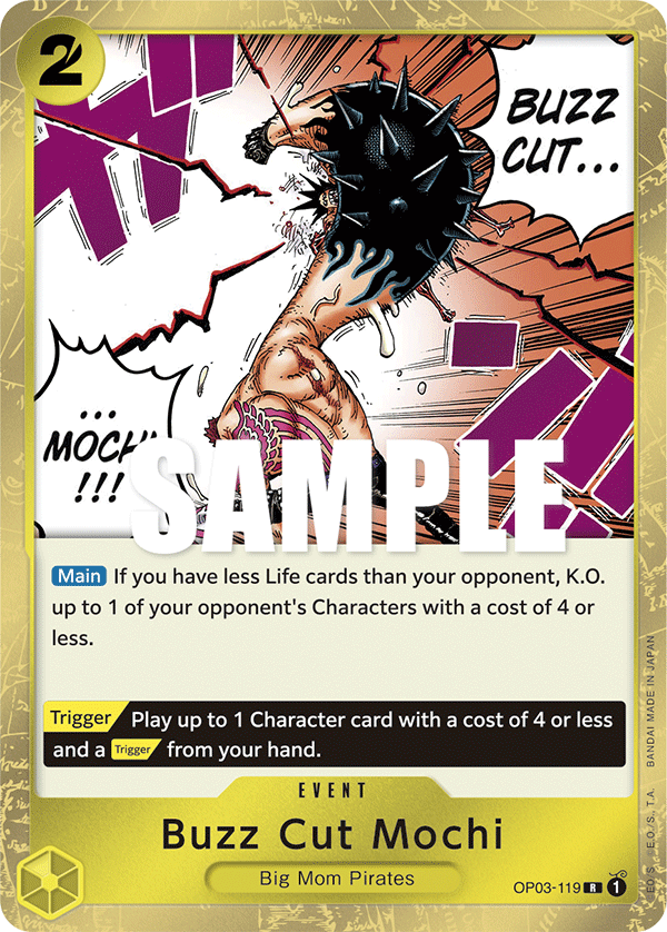 One Piece Card Pillars of Strength Buzz Cut Mochi OP03-119 R