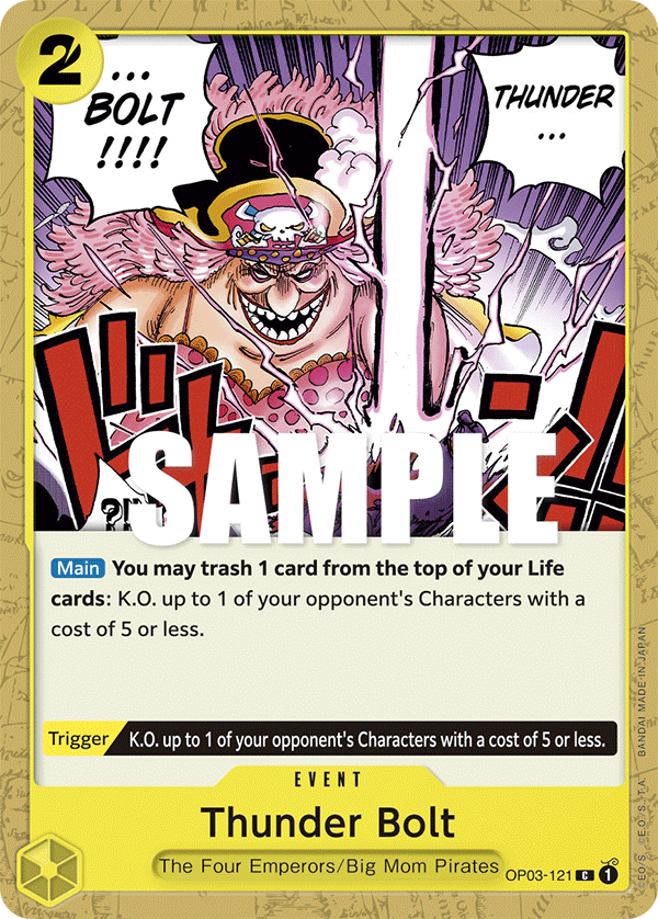 One Piece Card Pillars of Strength Thunder Bolt OP03-121 C