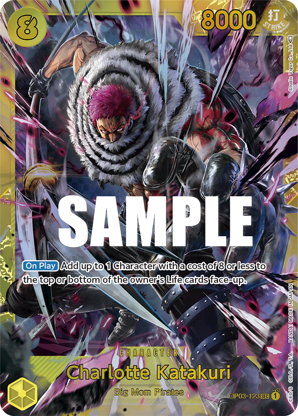 One Piece Card Pillars of Strength Charlotte Katakuri OP03-123 SEC
