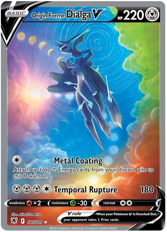 (S) Pokemon Card Astral Radiance 177/189 Origin Forme Dialga V Alternate Art