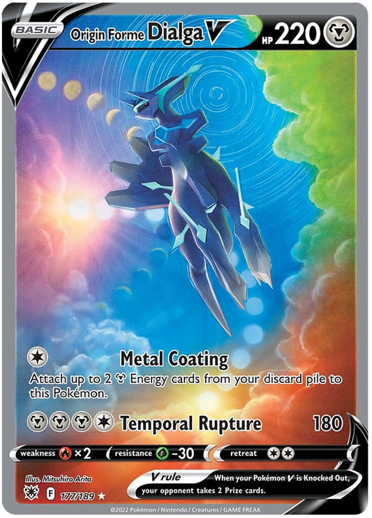 (S) Pokemon Card Astral Radiance 177/189 Origin Forme Dialga V Alternate Art