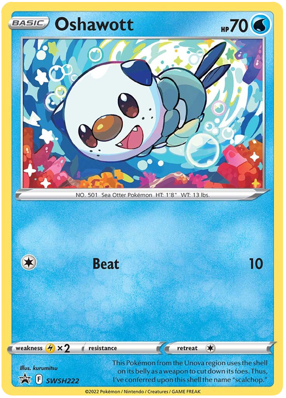 Pokemon Card SWSH Black Star Promos SWSH222 Oshawott