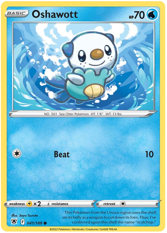 Pokemon Card Astral Radiance 41/189 041/189 Oshawott Common