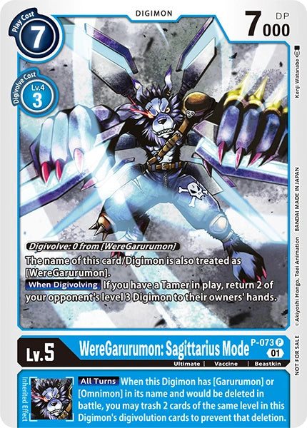 Digimon Card WereGarurumon: Sagittarius Mode P-073 P