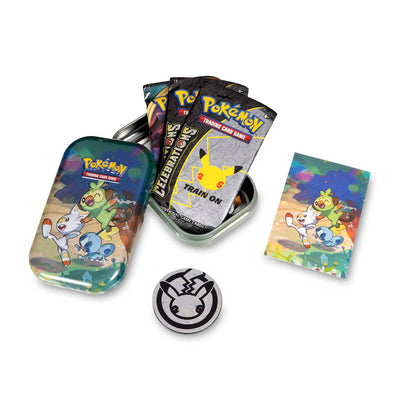 Pokémon TCG: Celebrations Mini Tin: Gen. 8 Starters (Grookey, Scorbunny, Sobble)