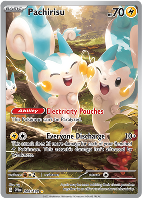 Pokemon Card Scarlet & Violet 208/198 Pachirisu Illustration Rare *MINT*