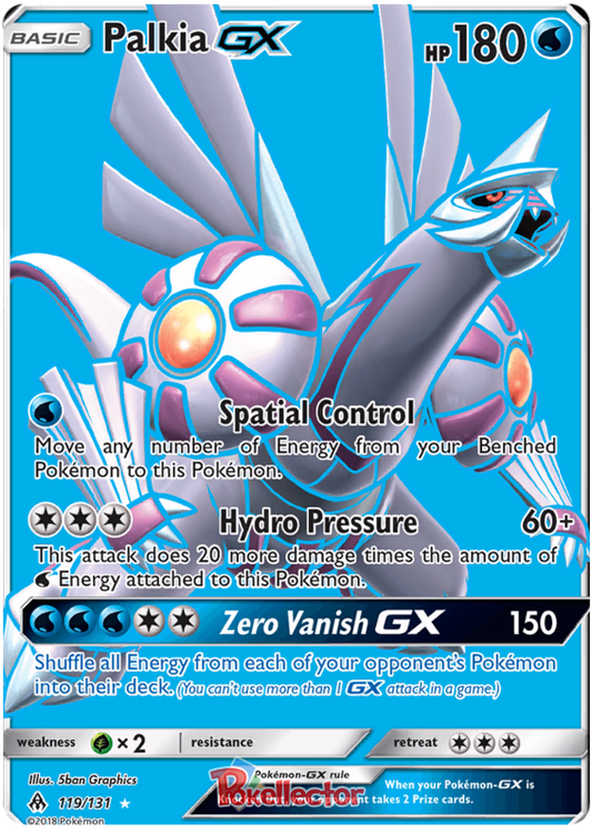 Pokemon Card Forbidden Light 119/131 Palkia GX Full Art *MINT*