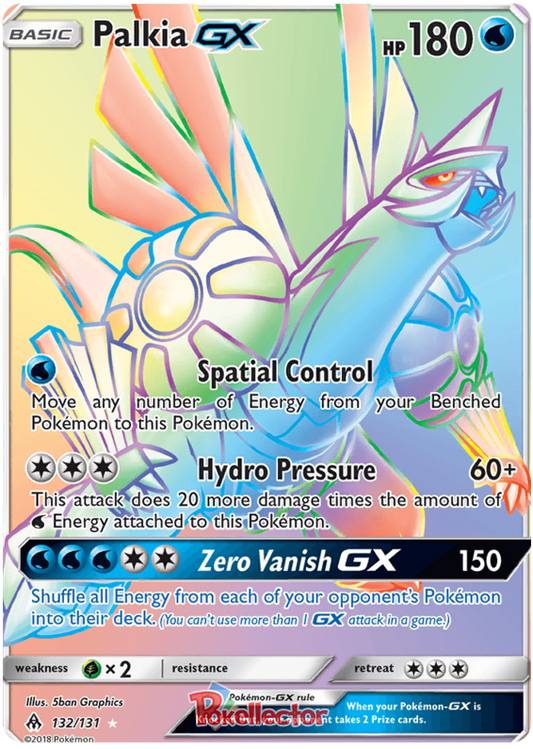 Pokemon Card Forbidden Light 132/131 Palkia GX Hyper Rare *MINT*
