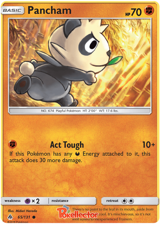 Pokemon Card Forbidden Light 65/131 065/131 Pancham Common *MINT*