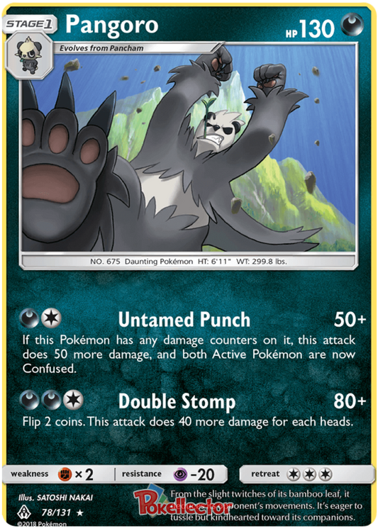 Pokemon Card Forbidden Light 78/131 078/131 Pangoro Rare *MINT*
