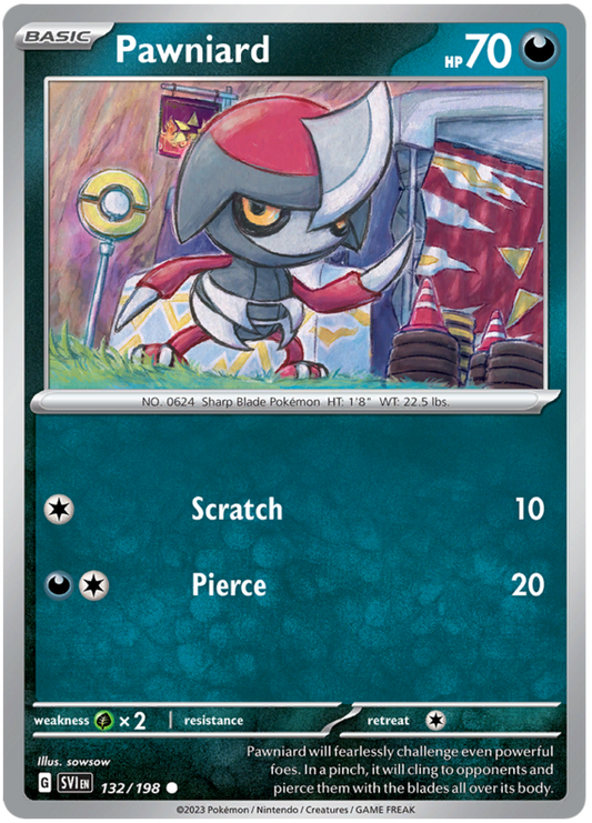 Pokemon Card Scarlet & Violet 132/198 Pawniard Common *MINT*