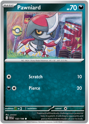 Pokemon Card Scarlet & Violet 132/198 Pawniard Common *MINT*