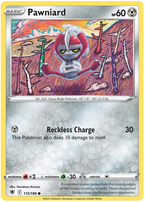 Pokemon Card Astral Radiance 115/189 Pawniard Common