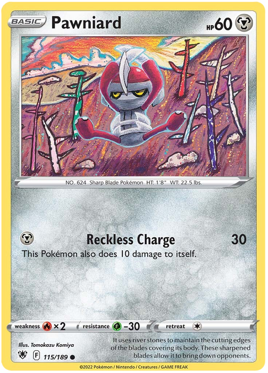 Pokemon Card Astral Radiance 115/189 Pawniard Common