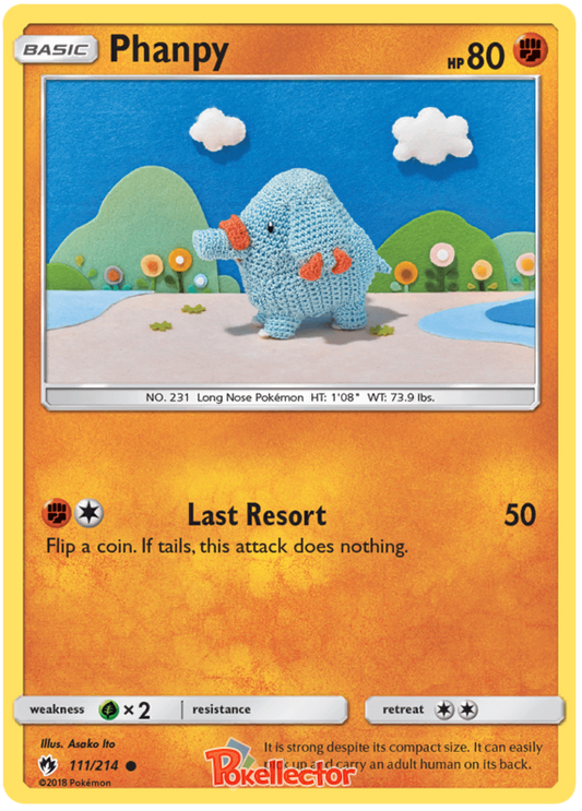 Pokemon Card Lost Thunder 111/214 Phanpy Common *MINT*