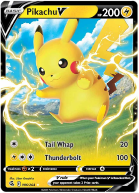 Pokemon Card Fusion Strike 086/264 86/264 Pikachu V Ultra Rare