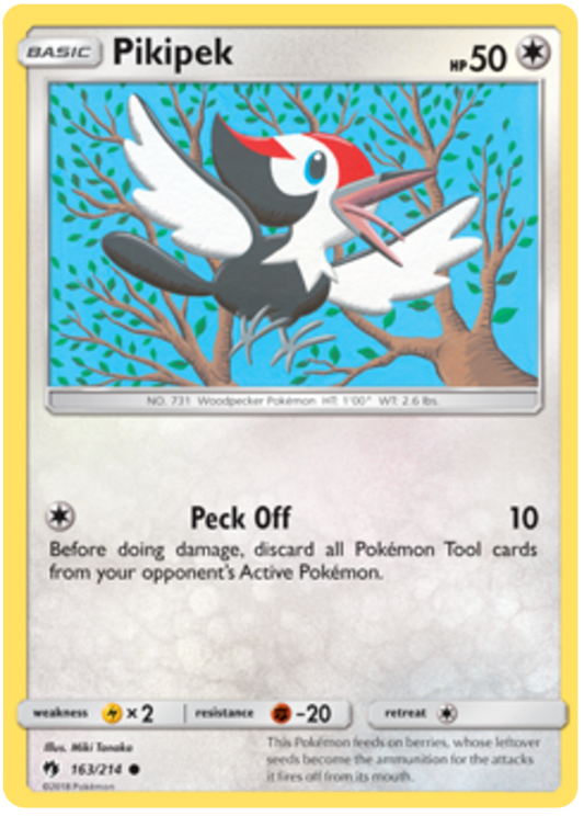 Pokemon Card Lost Thunder 163/214 Pikipek Common *MINT*