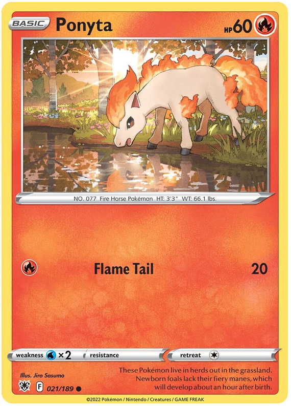 Pokemon Card Astral Radiance 21/189 021/189 Ponyta Common