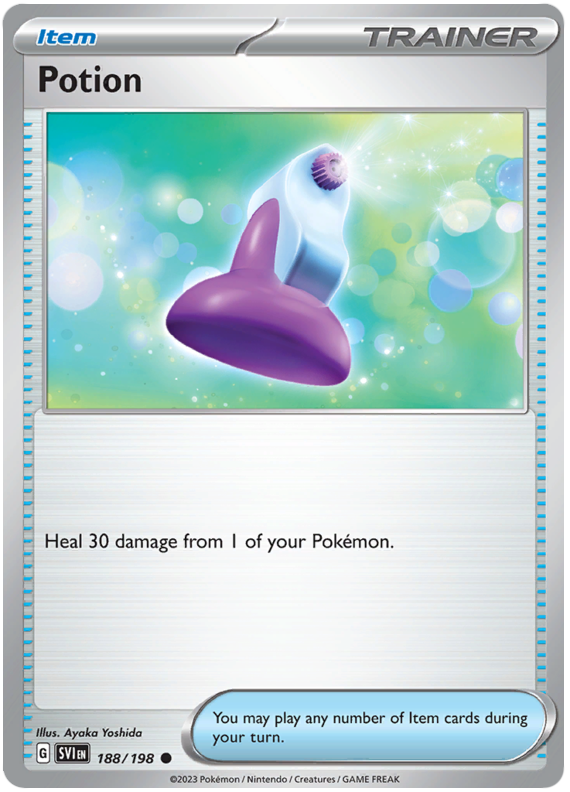 Pokemon Card Scarlet & Violet 188/198 Potion Item Common *MINT*