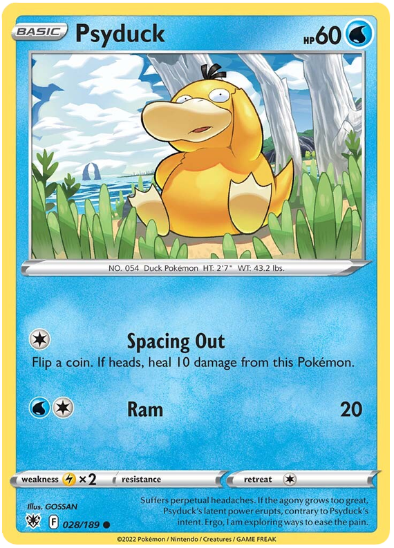 Pokemon Card Astral Radiance 28/189 028/189 Psyduck Common