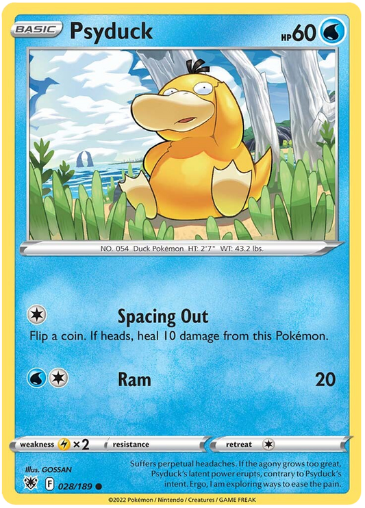 Pokemon Card Astral Radiance 28/189 028/189 Psyduck Common