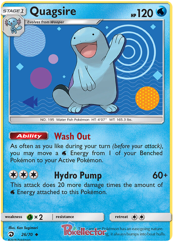 <transcy>Pokemon Card Dragon Majesty 26/070 026/070 Quagsire Ikke almindelig</transcy>