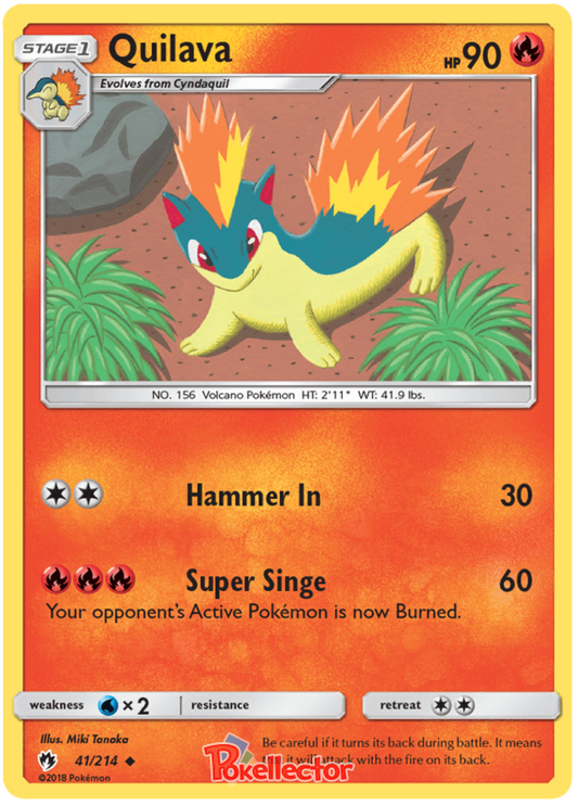 Pokemon Card Lost Thunder 41/214 041/214 Quilava Uncommon *MINT*