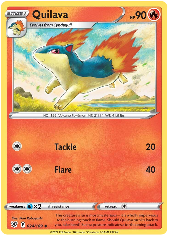 Pokemon Card Astral Radiance 24/189 024/189 Quilava Uncommon