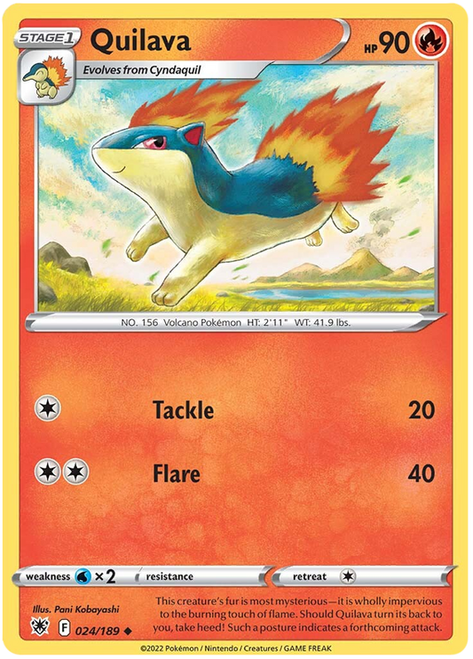 Pokemon Card Astral Radiance 24/189 024/189 Quilava Uncommon