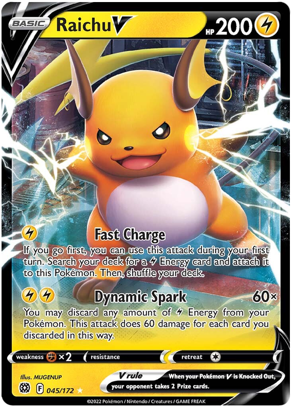 Pokemon Card Brilliant Stars 045/172 45/172 Raichu V Ultra Rare *M*