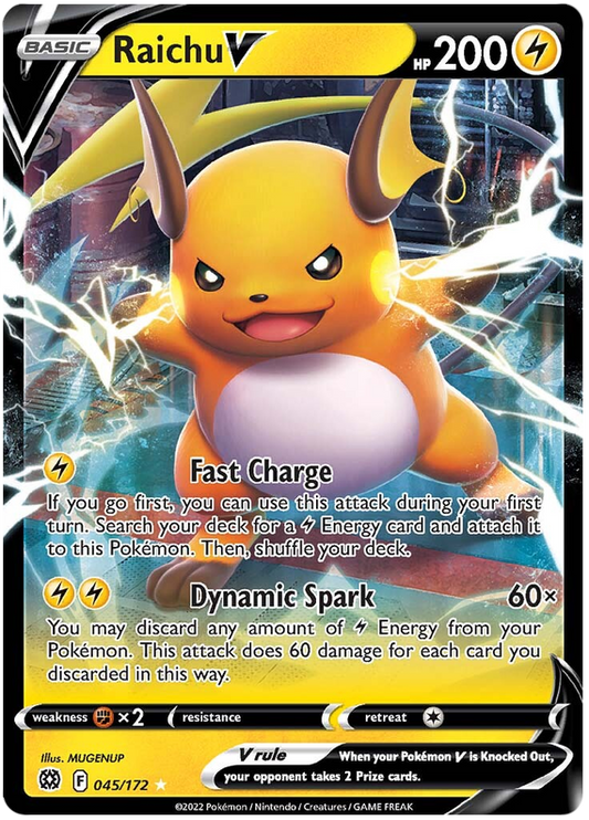 Pokemon Card Brilliant Stars 045/172 45/172 Raichu V Ultra Rare *M*