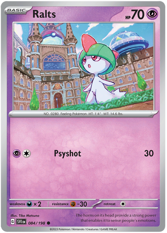 Pokemon Card Scarlet & Violet 084/198 84/198 Ralts Common *MINT*