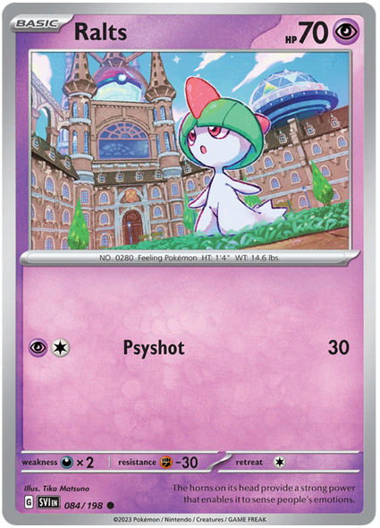 Pokemon Card Scarlet & Violet 084/198 84/198 Ralts Common *MINT*